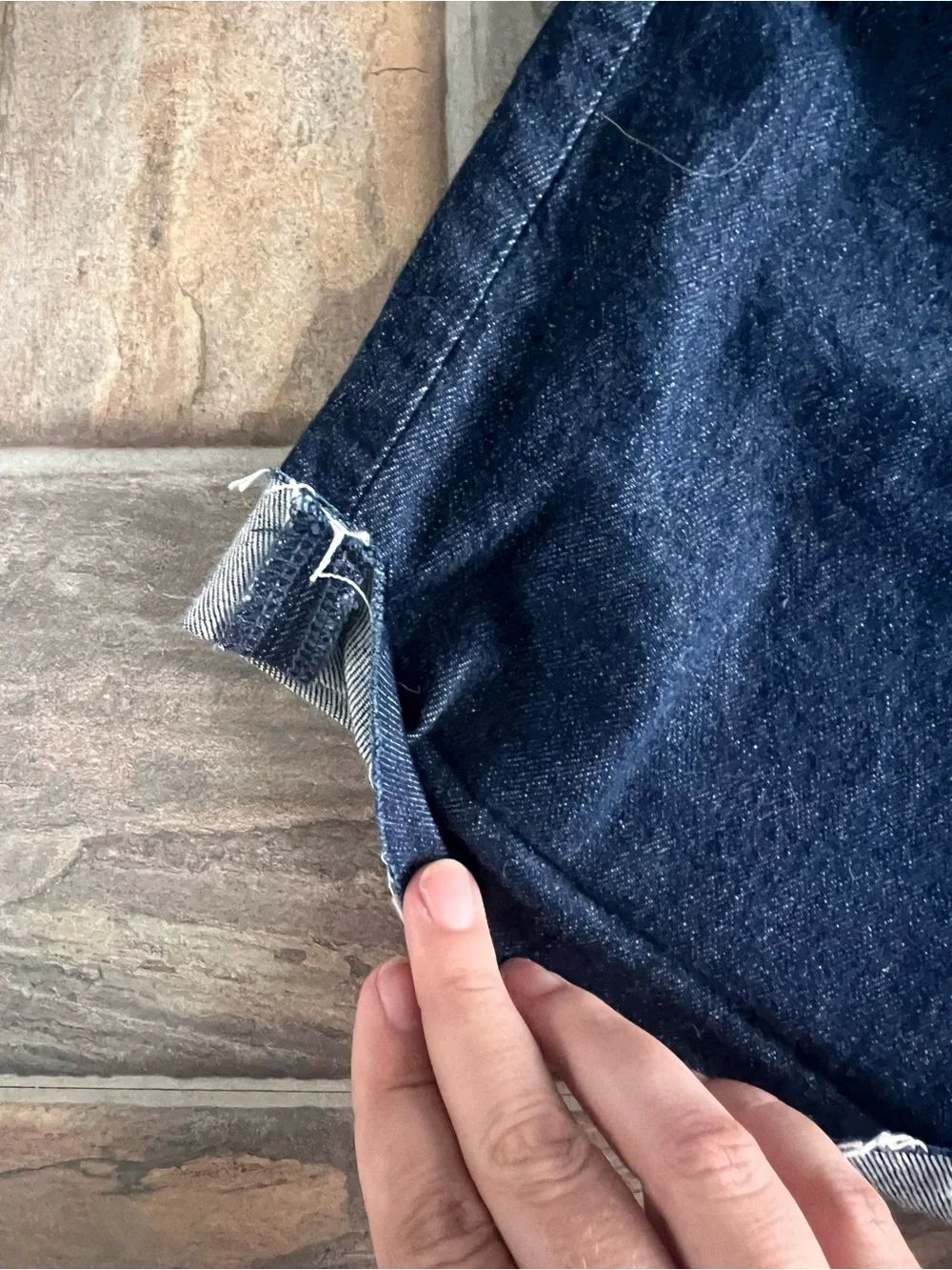 Dark Indigo Denim Cutoff Shorts - Women